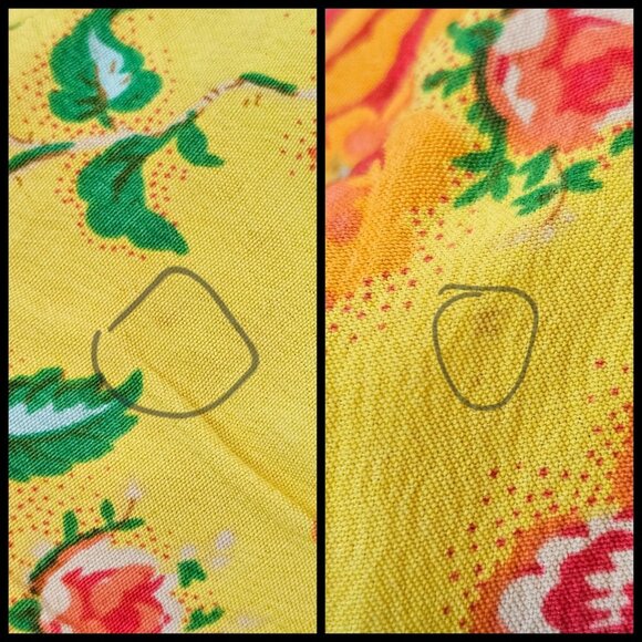 VTG Oilily Womens Yellow Floral Maxi Skirt Long Pullon Sz S M Pleated Viscose - Picture 9 of 11